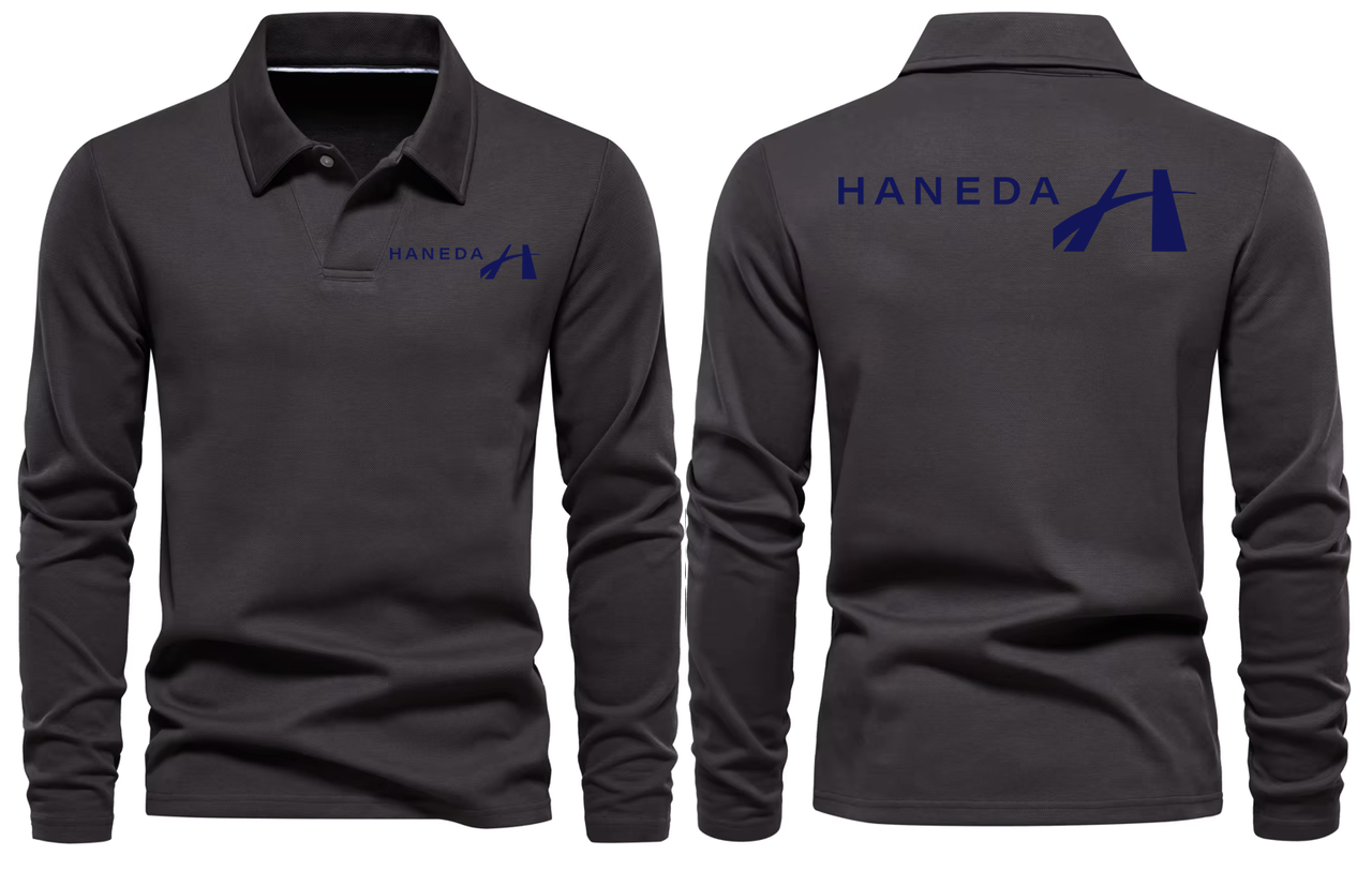 AER HANEDA AIRPORT LONG SLEEVE  POLO