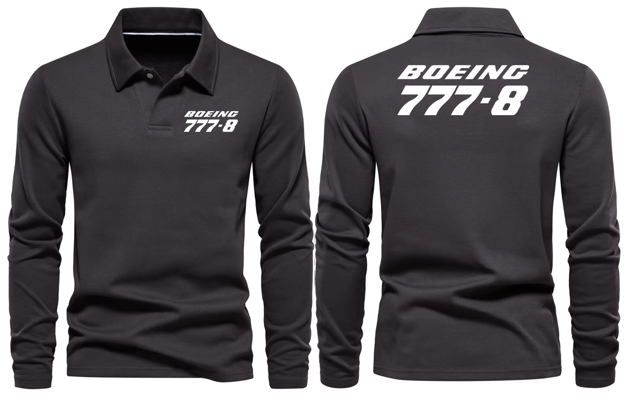 BOEING 777-8  LONG SLEEVE  POLO