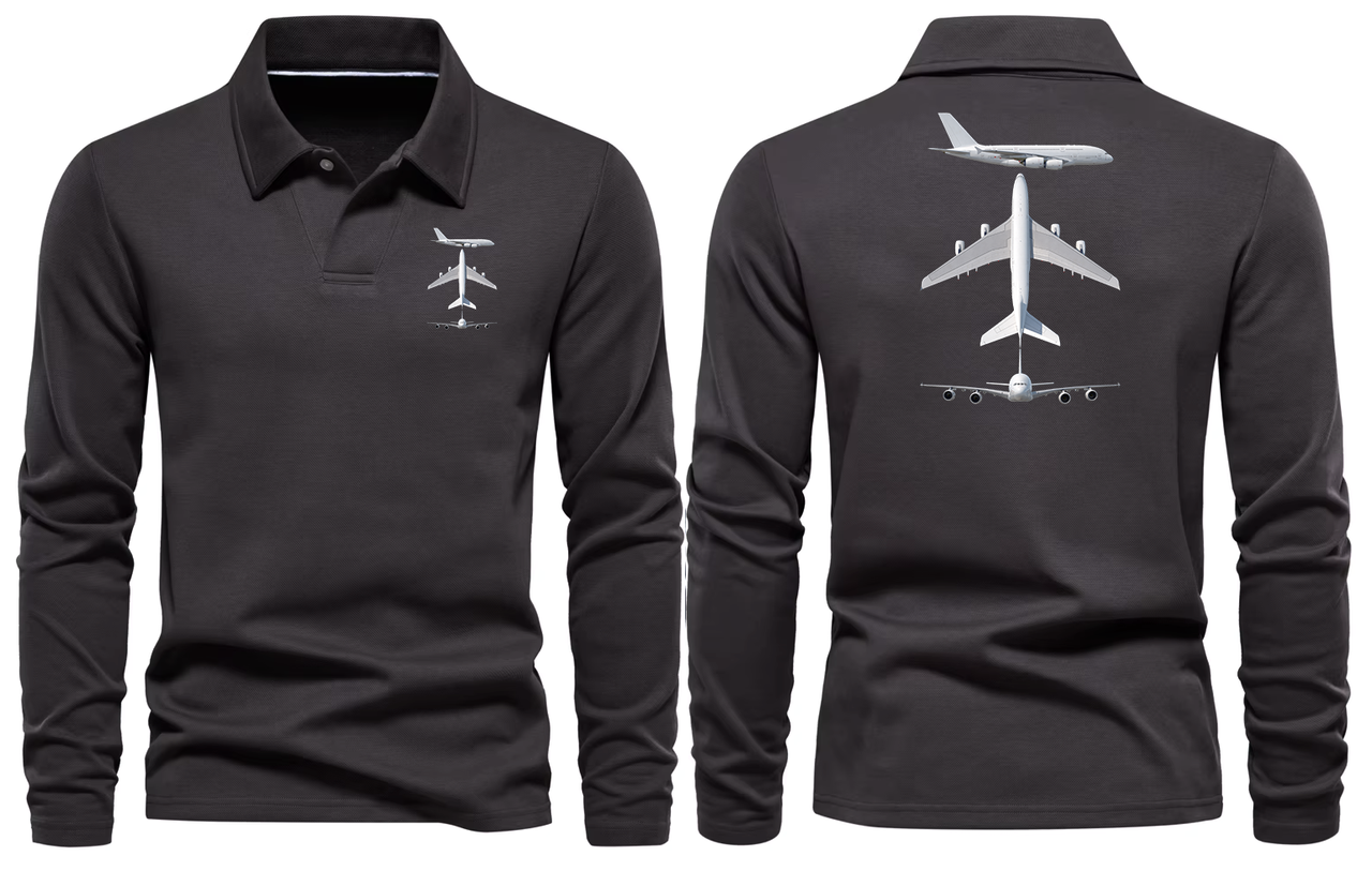 AIRBUS A380 LONG SLEEVE  POLO