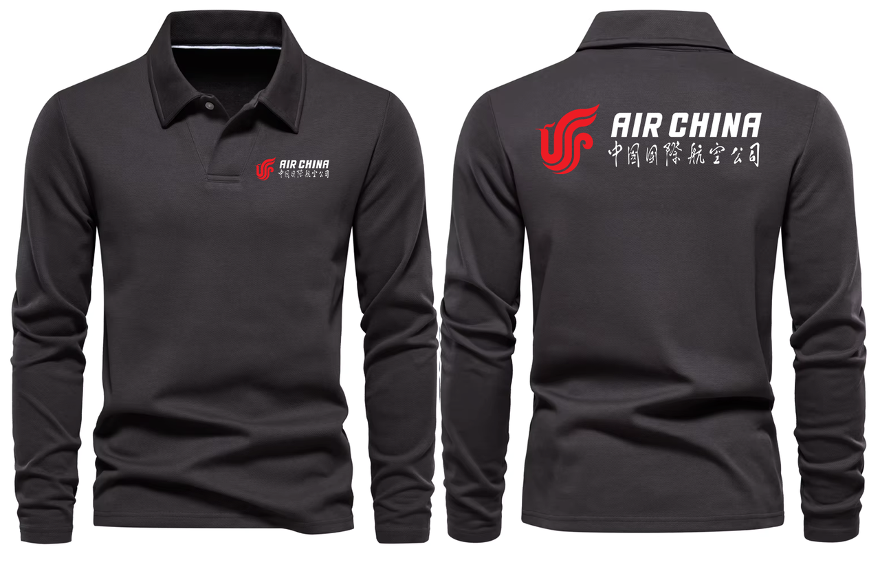 AIR CHINA AIRLINES LONG SLEEVE  POLO