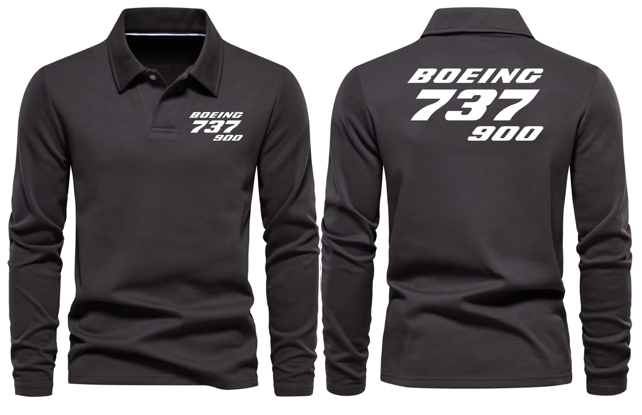 BOEING 737 900 LONG SLEEVE  POLO