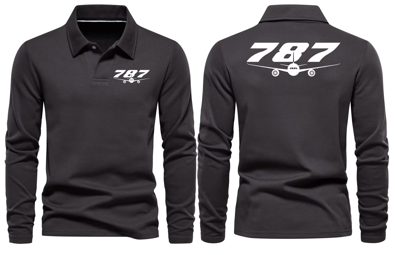 BOEING 787  LONG SLEEVE  POLO