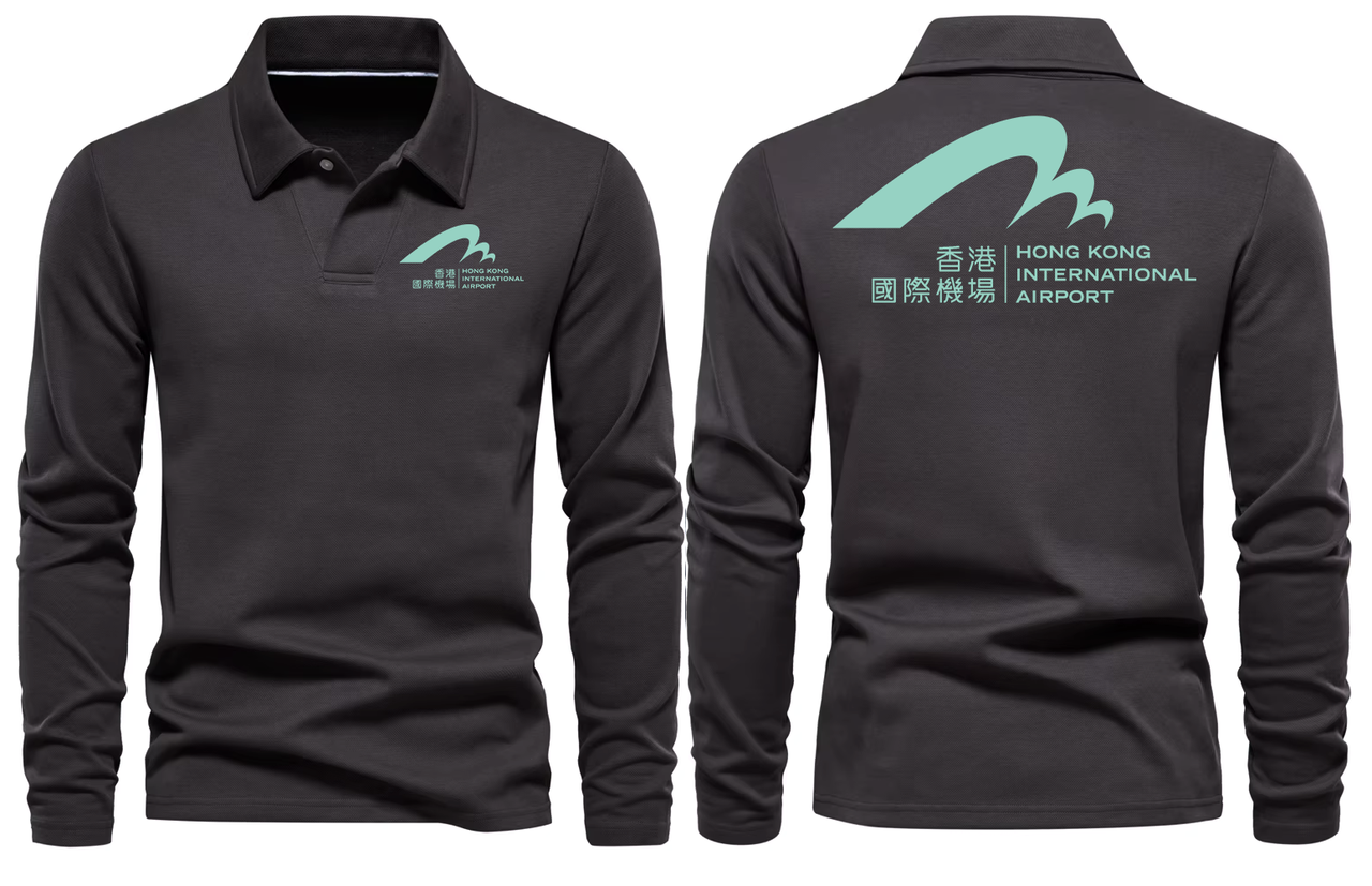 HONGKONK AIRPORT LONG SLEEVE  POLO