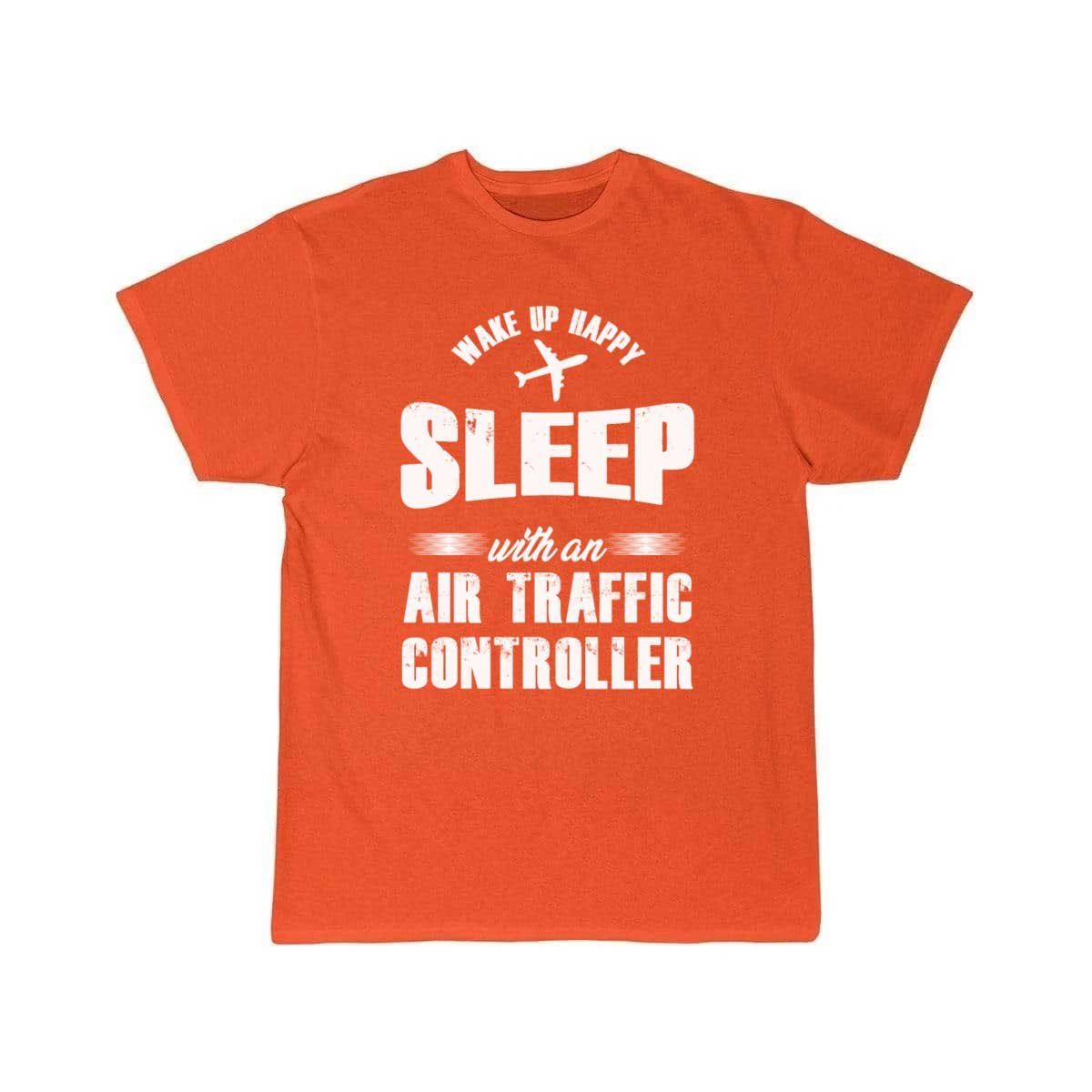 Wake Up Happy Atc Work Line Art Aviation T-SHIRT THE AV8R