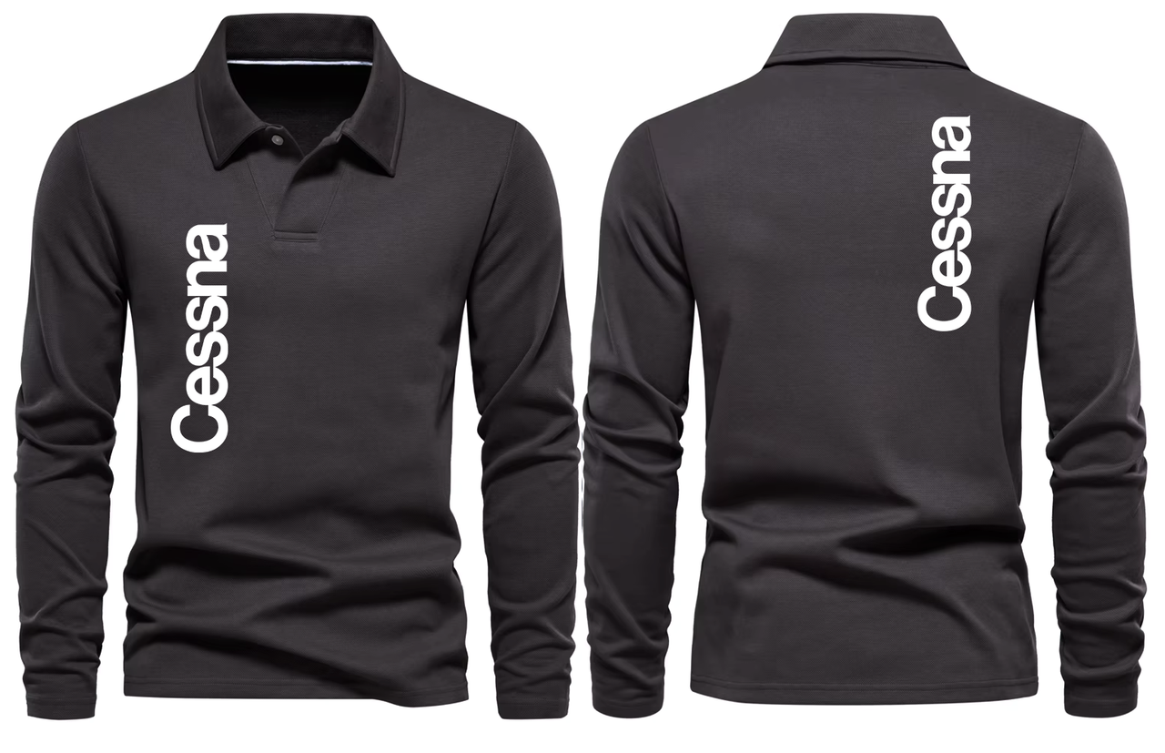 CESSNA LOGO LONG SLEEVE  POLO
