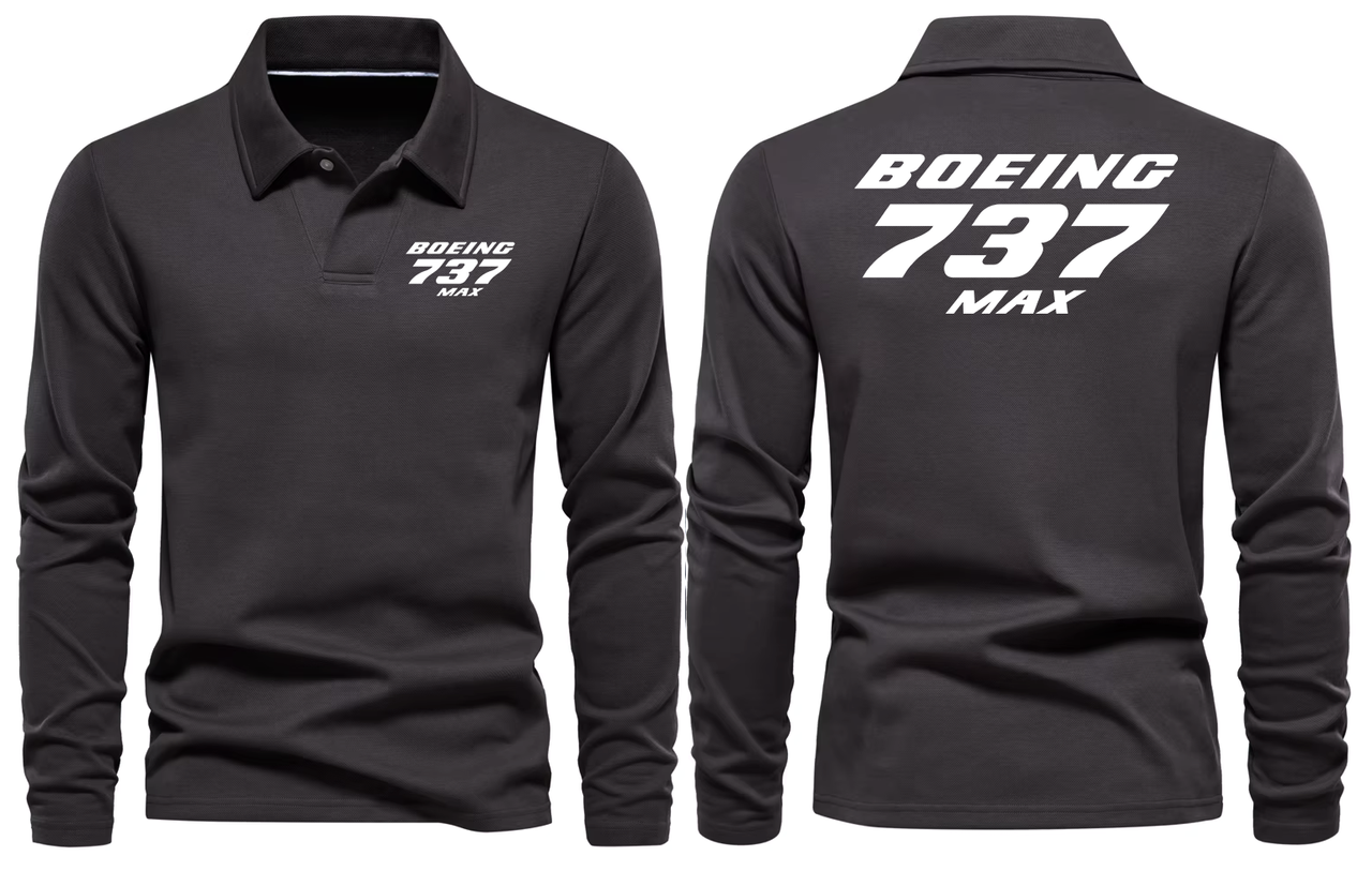 BOEING 737 MAX LONG SLEEVE  POLO