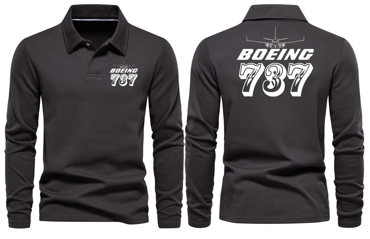 BOEING 737 LONG SLEEVE  POLO