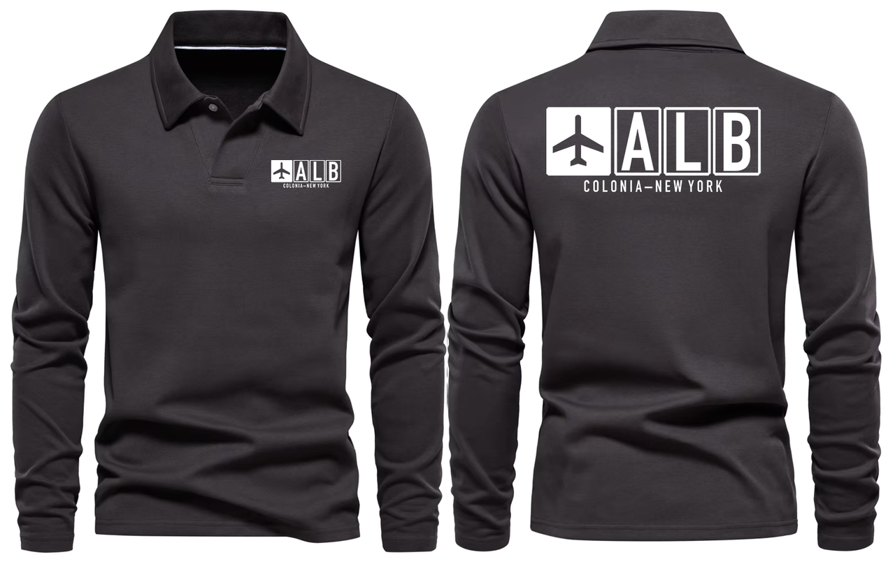 ALB AIRPORT LONG SLEEVE POLO