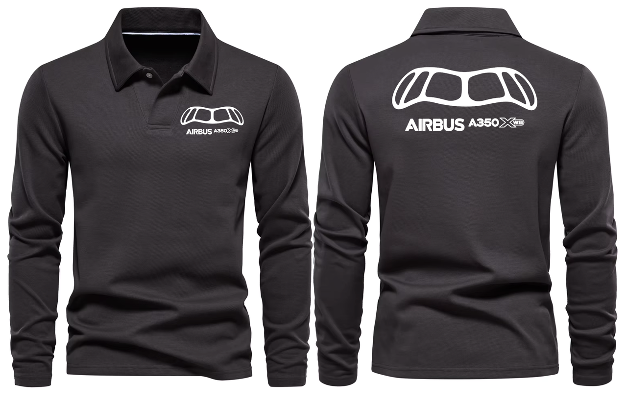 AIRBUS A350 LONG SLEEVE  POLO