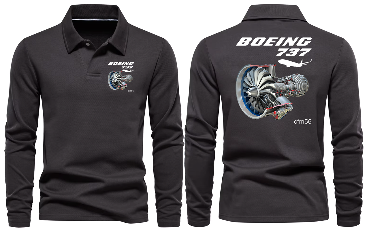BOEING 737 CFM 56 LONG SLEEVE  POLO