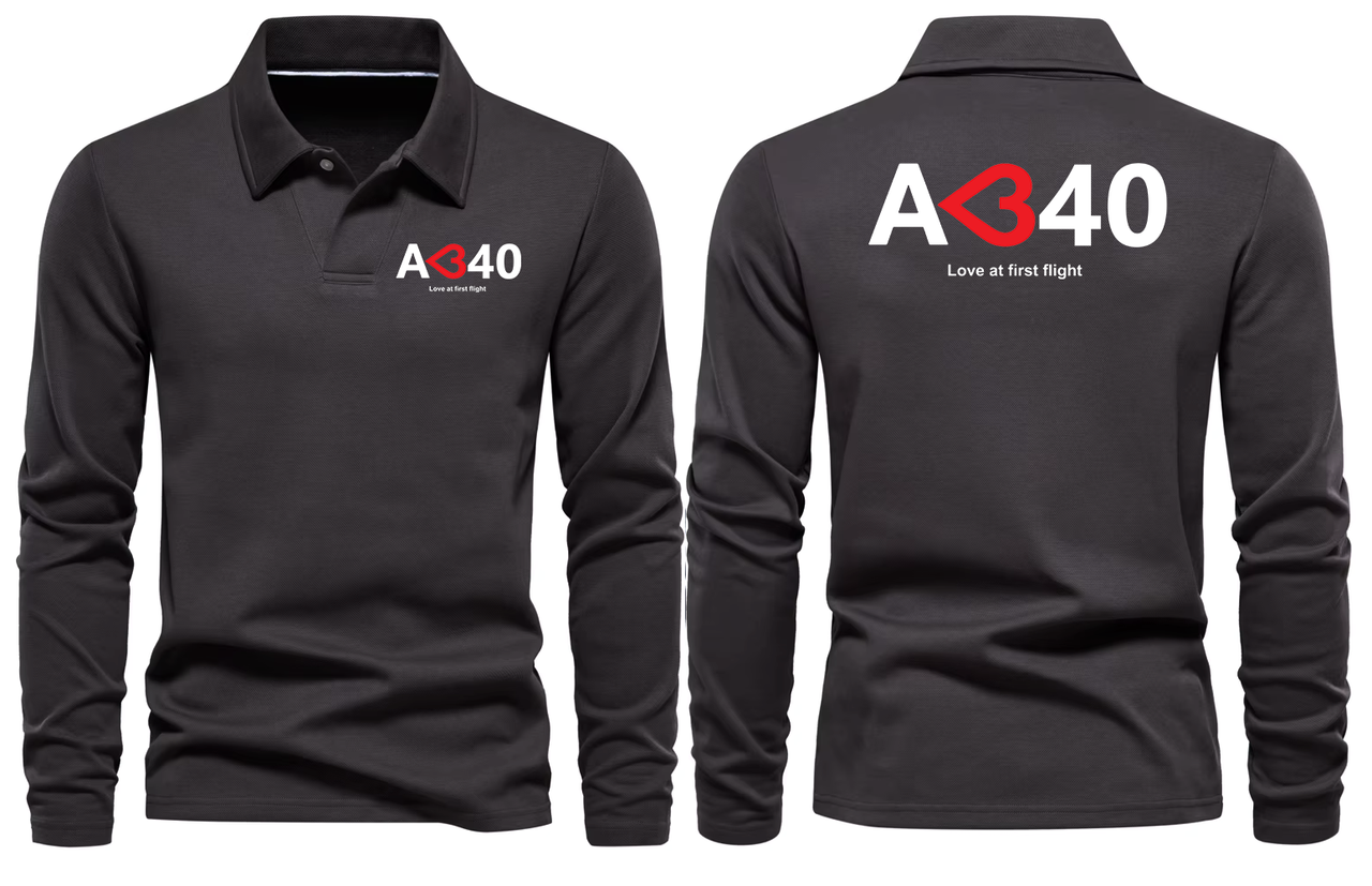 AIRBUS A340 LONG SLEEVE  POLO