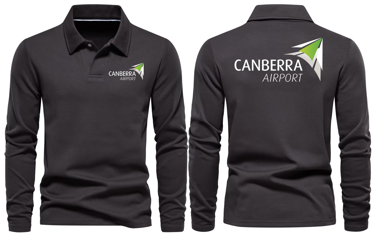 CANBERRA AIRPORT LONG SLEEVE  POLO
