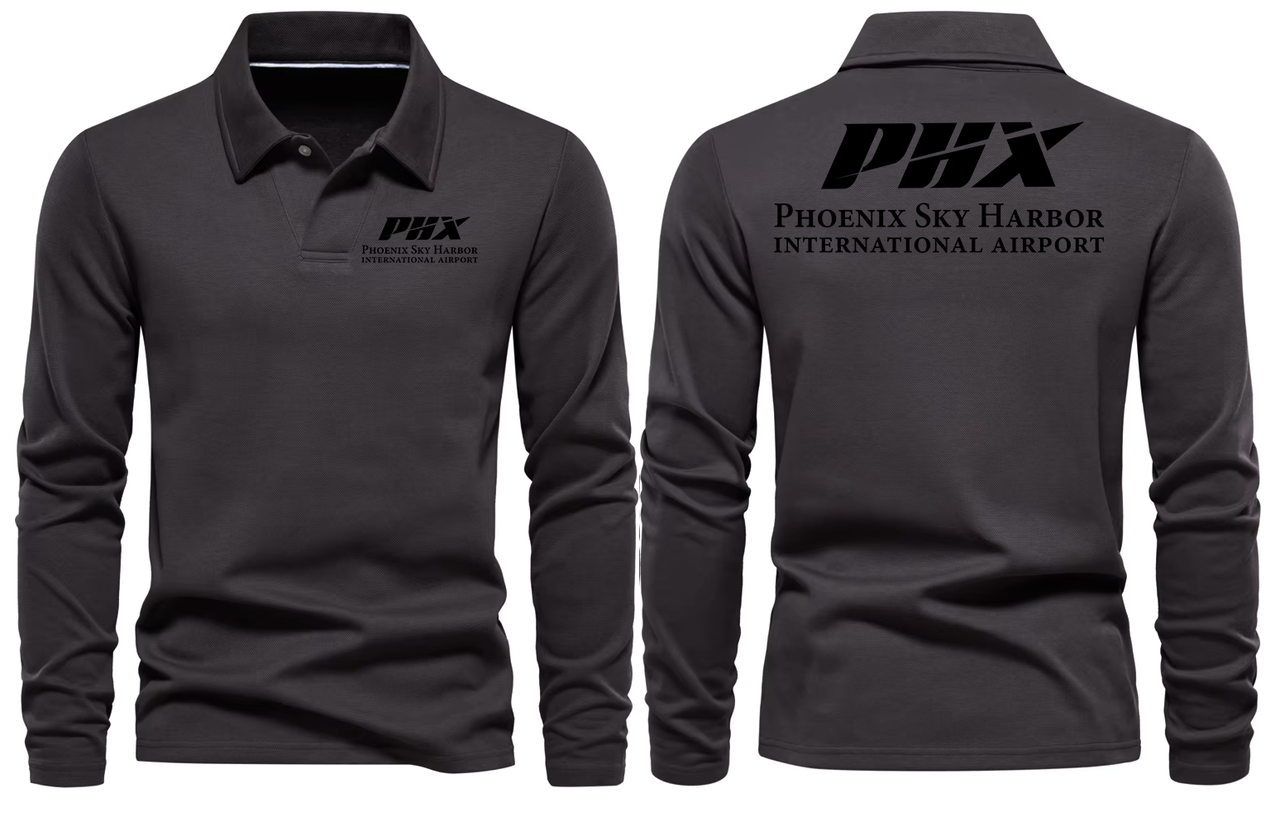 PHX AIRPORT LONG SLEEVE  POLO