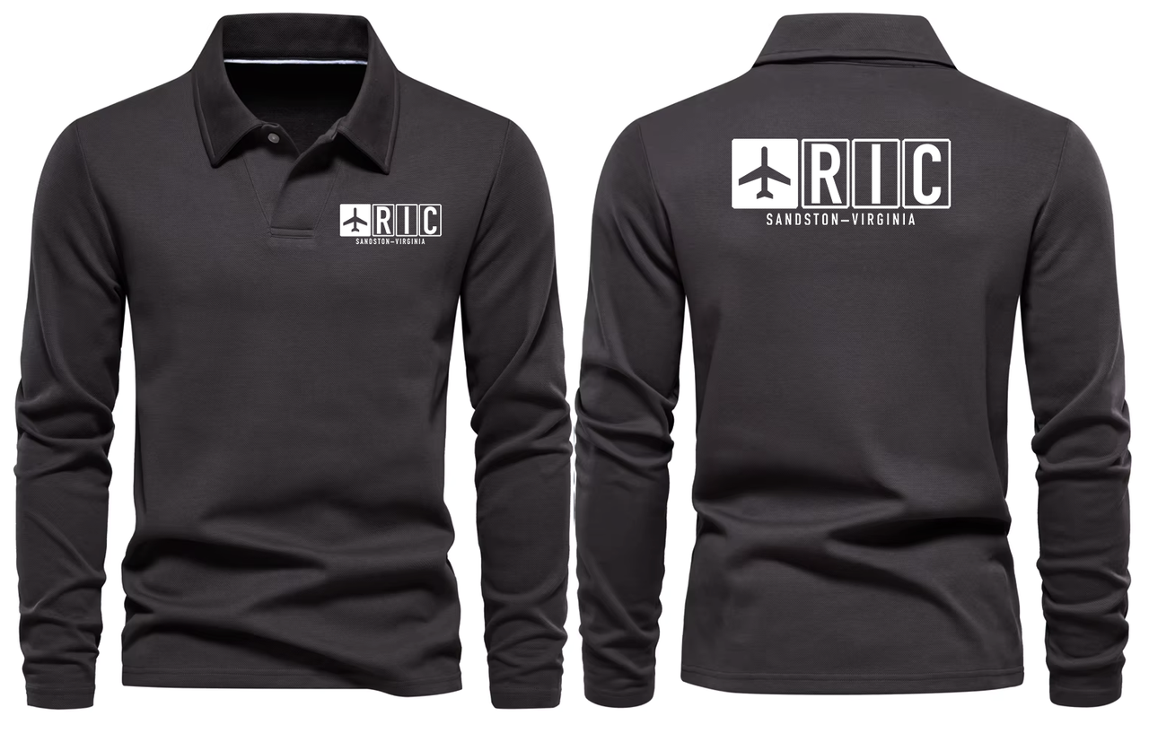 RIC AIRPORT LONG SLEEVE POLO