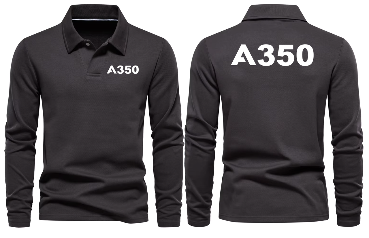 AIRBUS A350 LONG SLEEVE  POLO