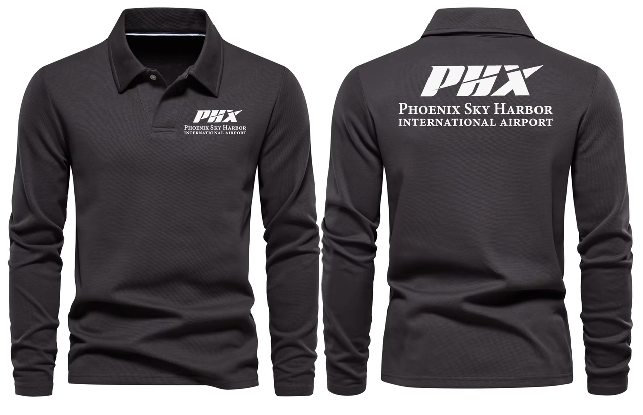 PHX AIRPORT LONG SLEEVE  POLO
