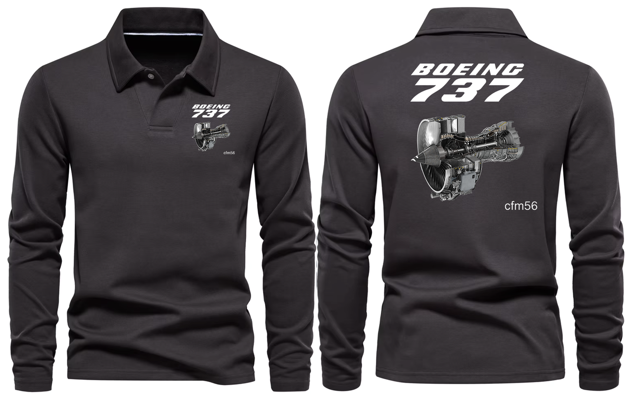 BOEING CFM 56 LONG SLEEVE  POLO
