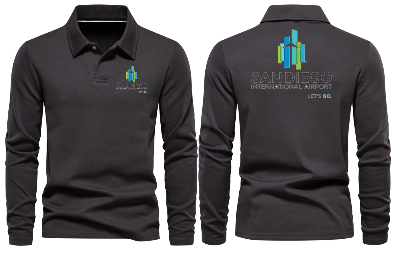 SANDIEGO AIRPORT LONG SLEEVE  POLO