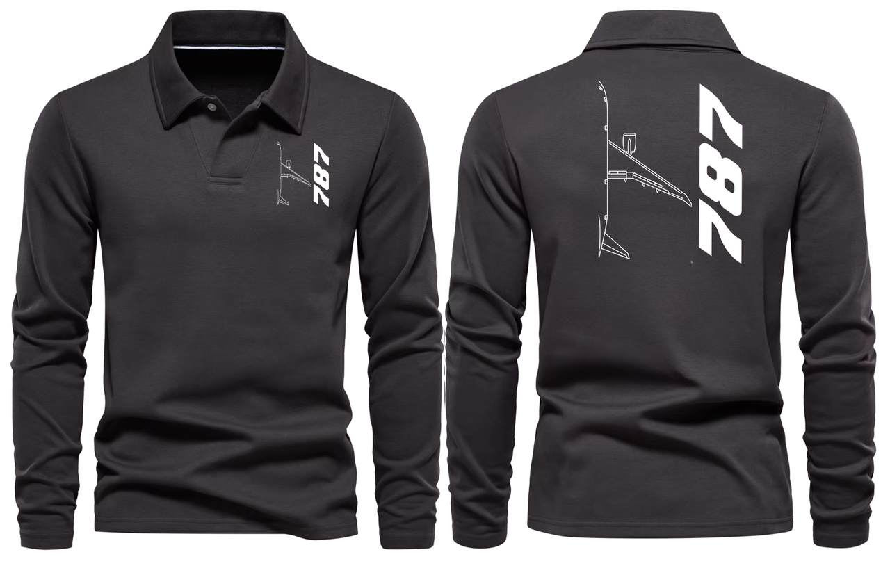 BOEING 787  LONG SLEEVE  POLO