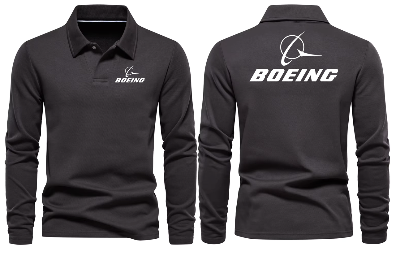 BOEING LOGO LONG SLEEVE  POLO