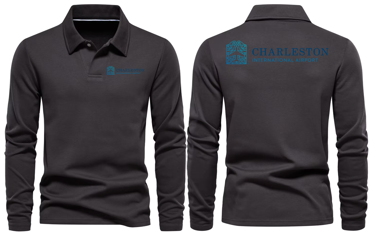 CHARLESTON AIRPORT LONG SLEEVE  POLO