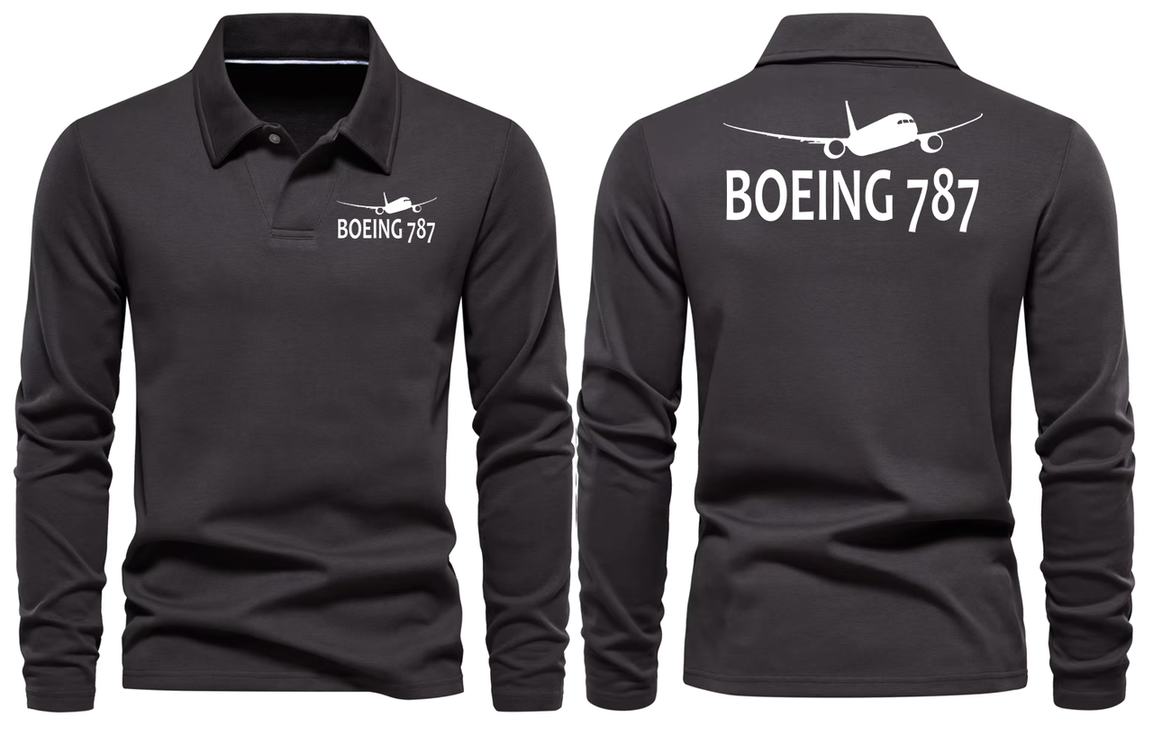 BOEING 787  LONG SLEEVE  POLO