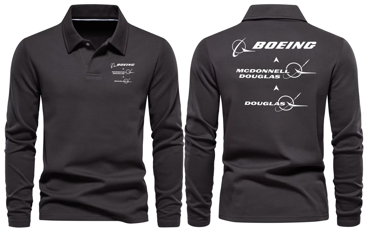 BOEING DOUGLAS LONG SLEEVE  POLO