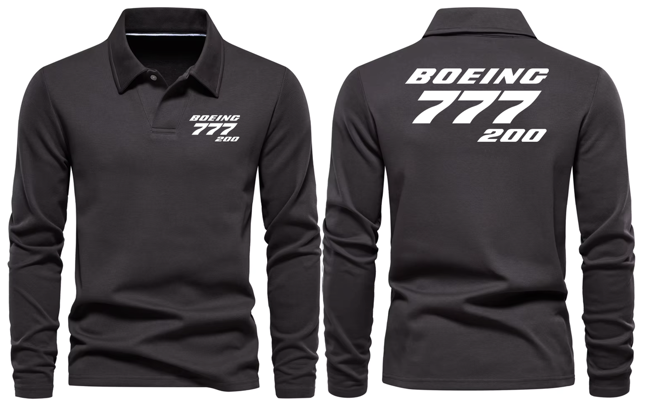 BOEING 777 - 200 LONG SLEEVE  POLO