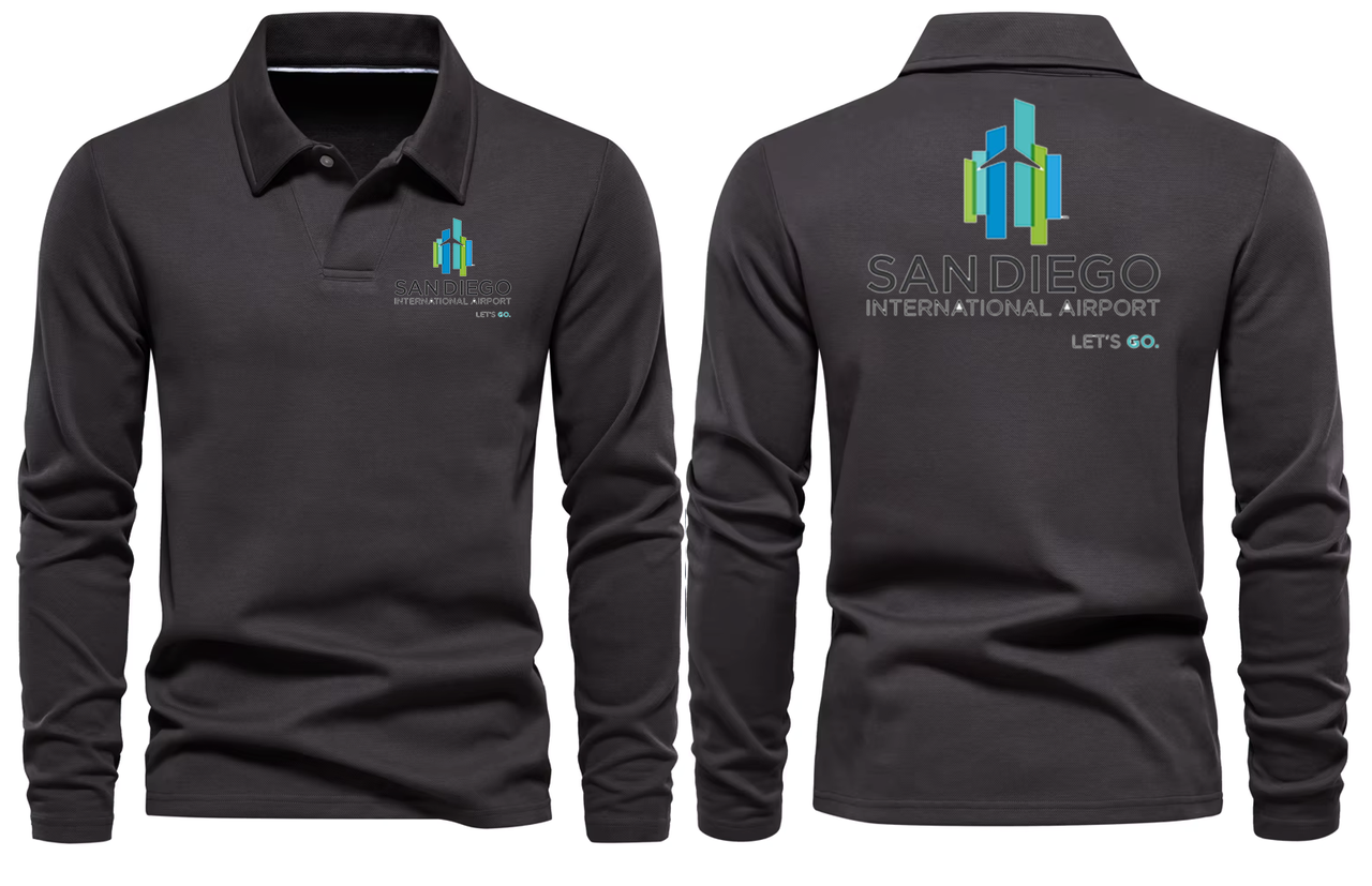 SANDIEGO AIRPORT LONG SLEEVE  POLO