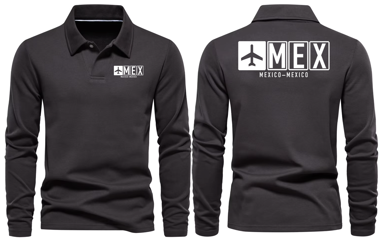 MEX AIRPORT LONG SLEEVE POLO