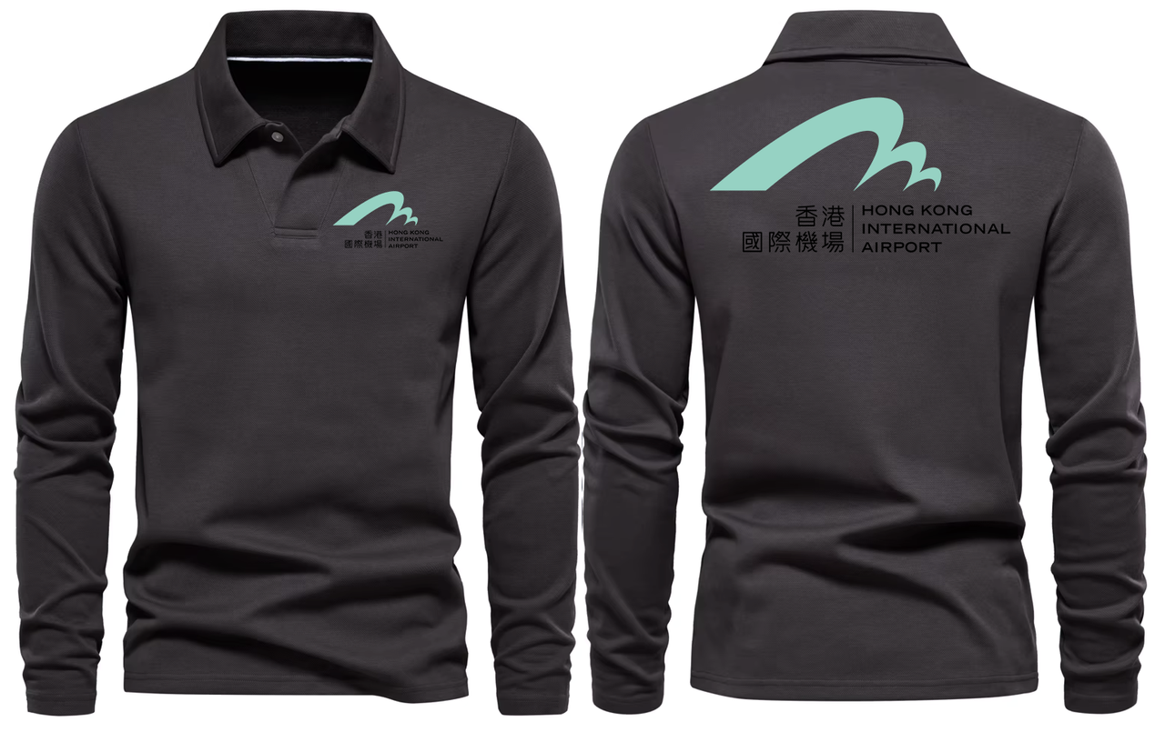 HK AIRPORT LONG SLEEVE  POLO
