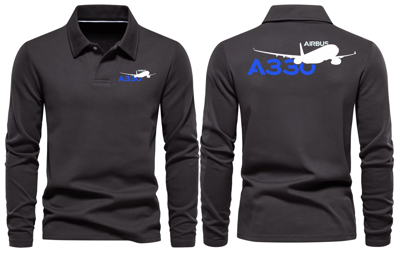 AIRBUS A330 LONG SLEEVE  POLO