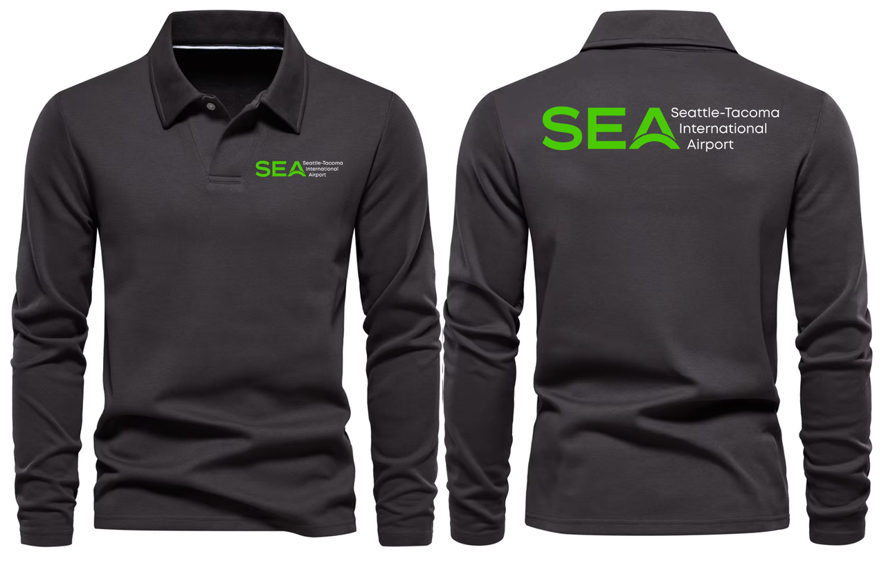 SEA AIRPORT LONG SLEEVE  POLO