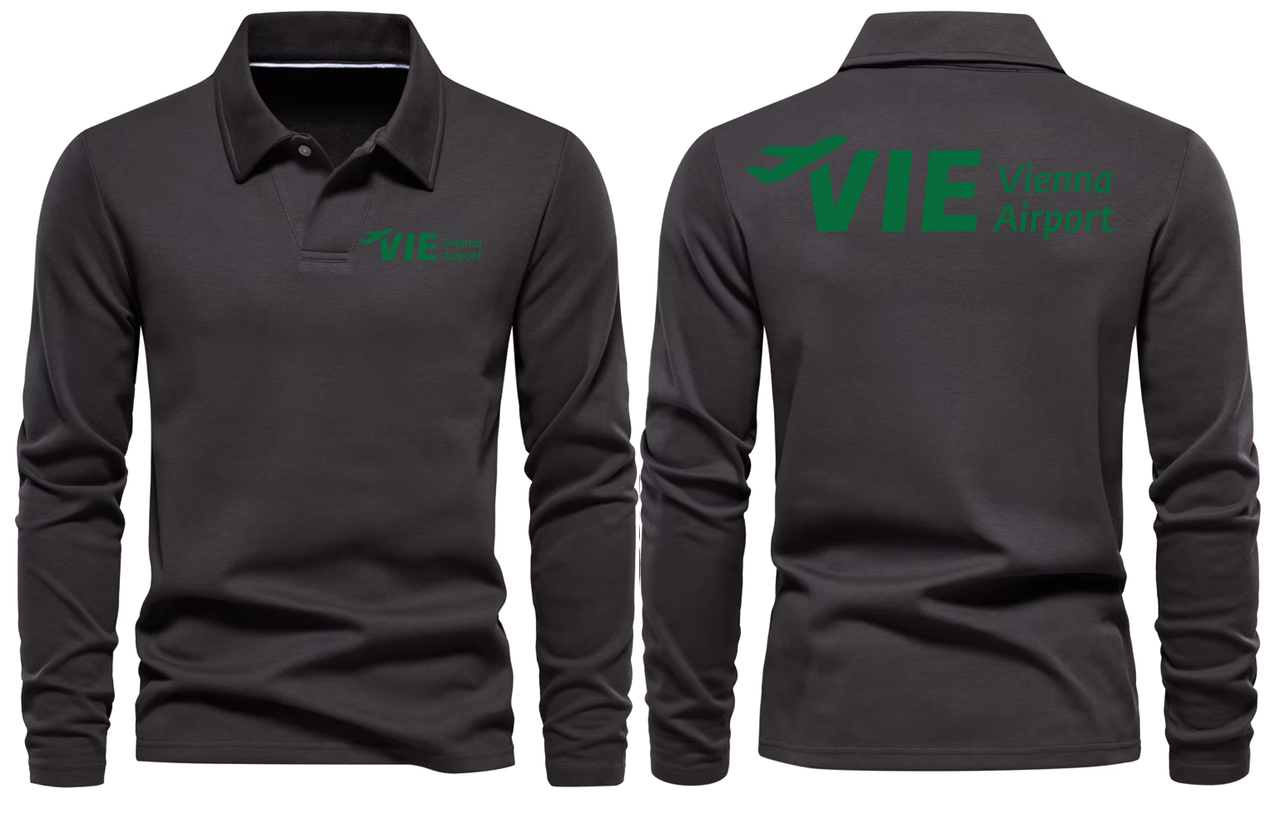 VIE AIRPORT LONG SLEEVE  POLO