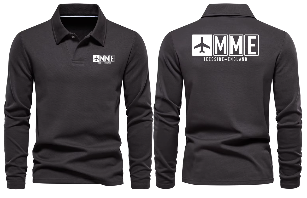 MME AIRPORT LONG SLEEVE POLO
