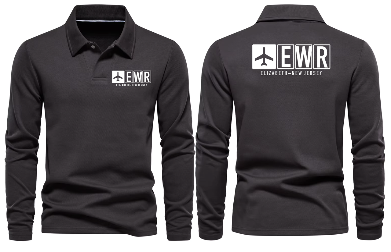 EWR AIRPORT LONG SLEEVE POLO