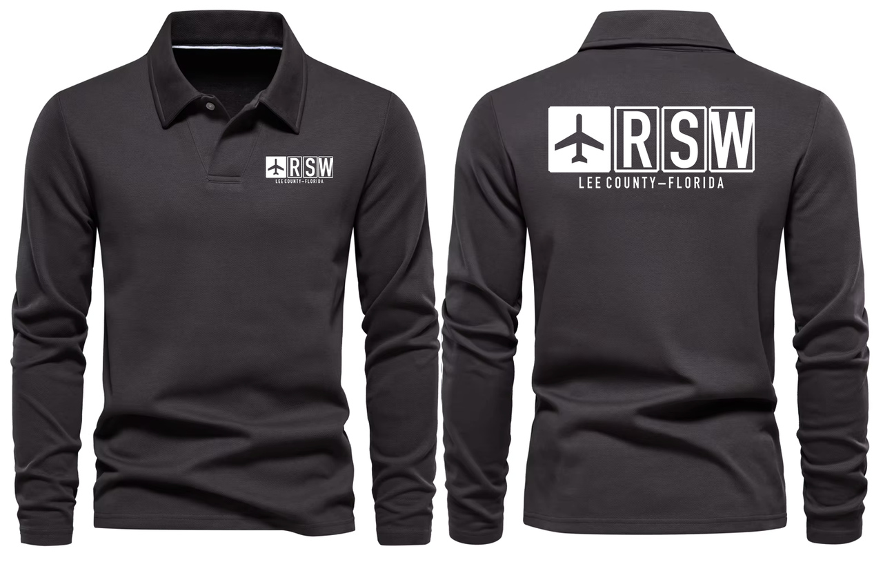 RSW AIRPORT LONG SLEEVE POLO