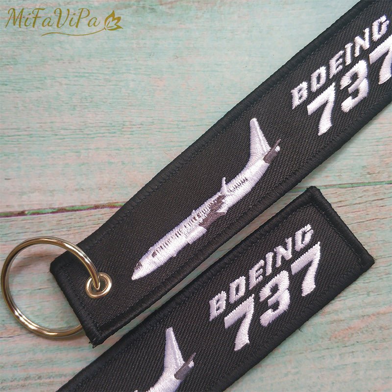 2 PC BOEING 747 FASHION TRINKET KEYCHAIN PHONE STRAP AVIATION RED KEY CHAINS - PILOTSX