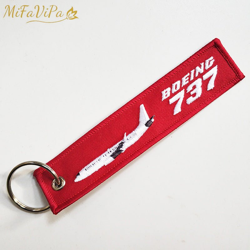 2 PC BOEING 747 FASHION TRINKET KEYCHAIN PHONE STRAP AVIATION RED KEY CHAINS - PILOTSX