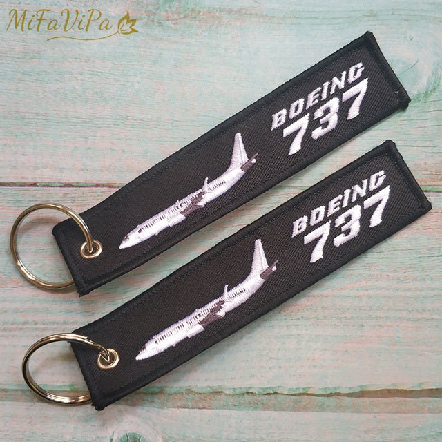 2 PC BOEING 747 FASHION TRINKET KEYCHAIN PHONE STRAP AVIATION RED KEY CHAINS - PILOTSX