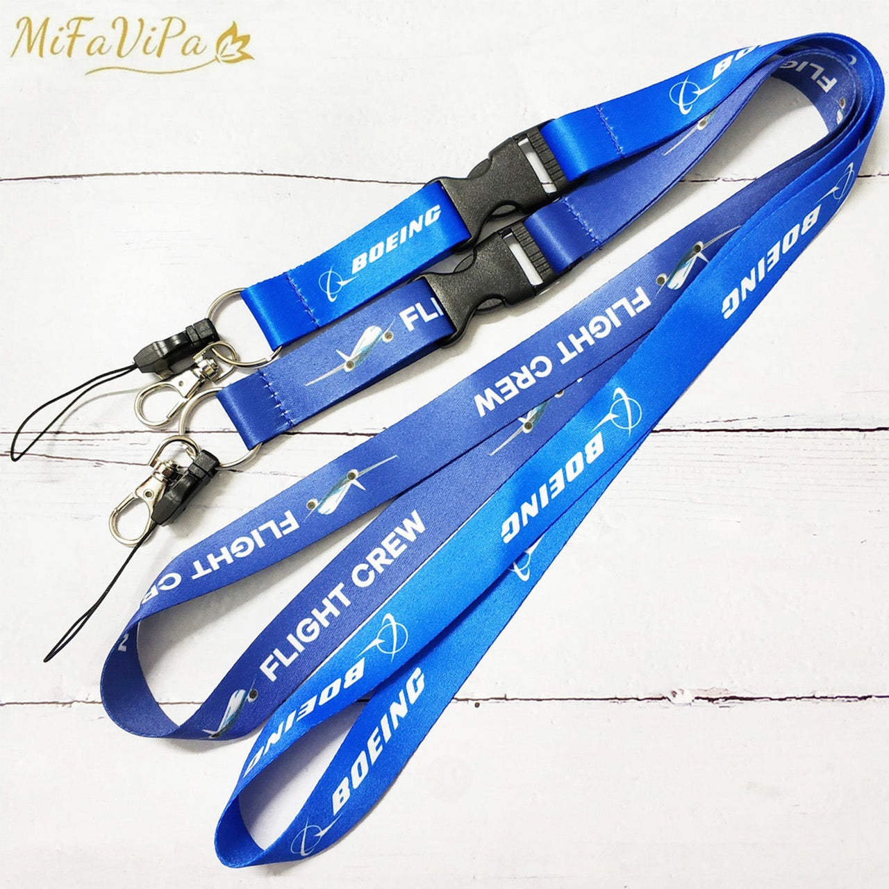 2 PC FLIGHT CREW LANYARDS NECK STRAP KEY CHAIN - PILOTSX