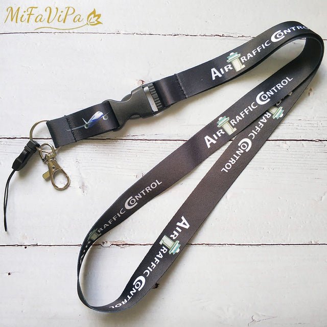 2 PCS AIR TRAFFIC CONTROLLER LANYARD ATC NECK STRAP KEYCHAIN - PILOTSX