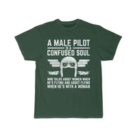 Thumbnail for Funny Pilot Design Quote Male Pilot is a Confused T-SHIRT THE AV8R