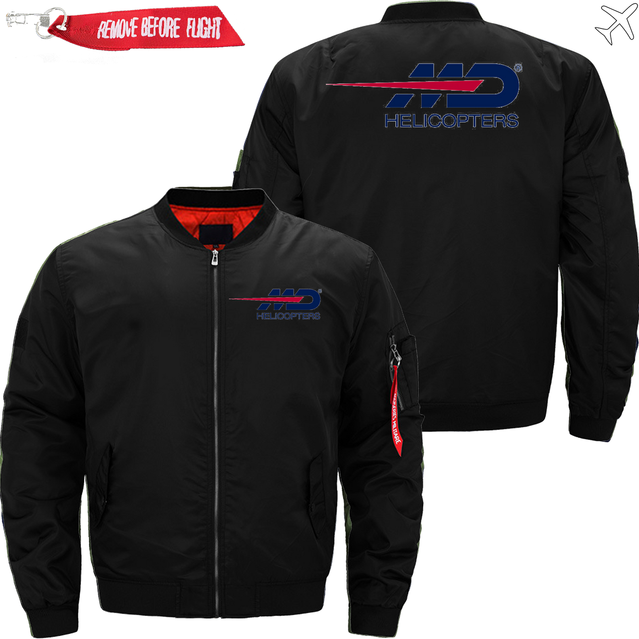 MD HELICOPTER LOGO AVIATOR JACKET