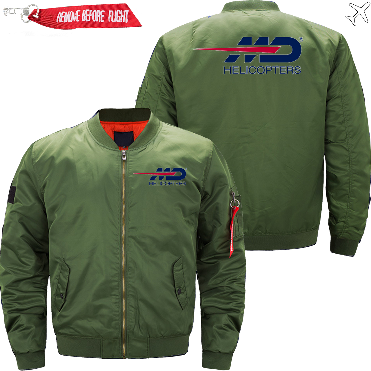 MD HELICOPTER LOGO AVIATOR JACKET