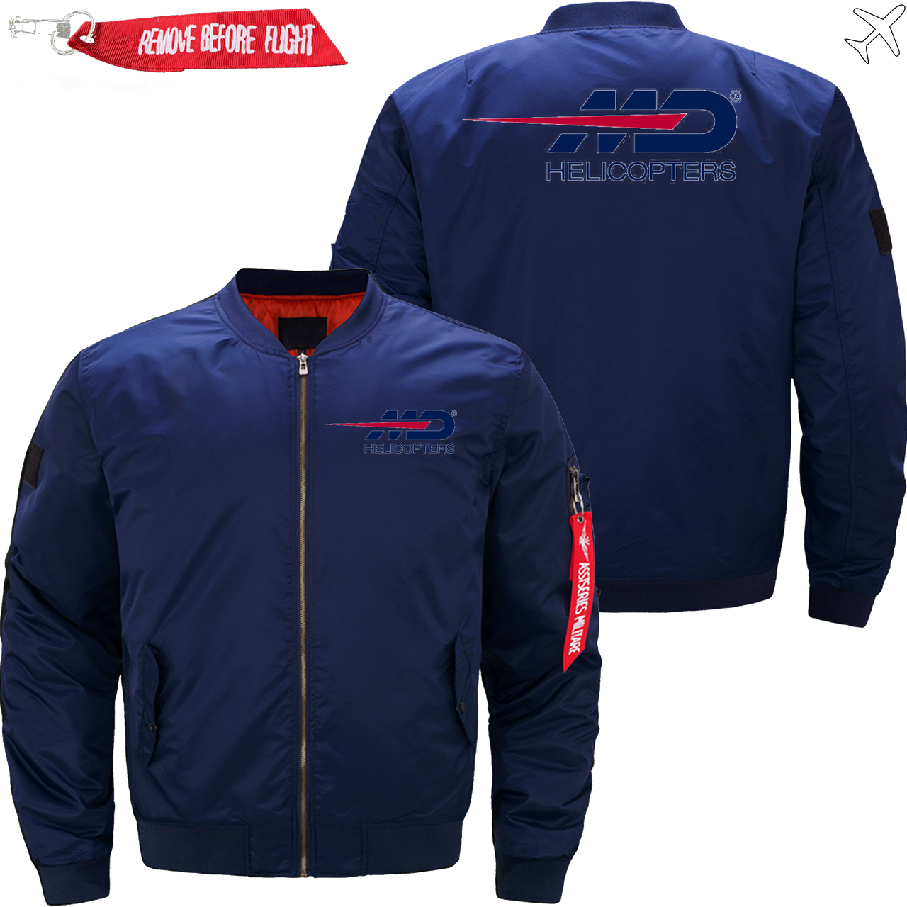 MD HELICOPTER LOGO AVIATOR JACKET