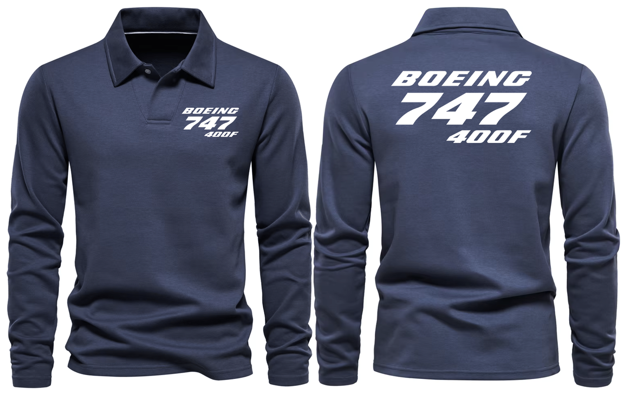 BOEING 747 - 400F LONG SLEEVE  POLO