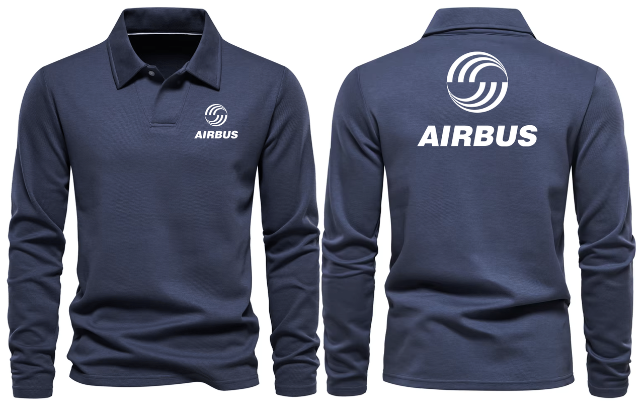 AIRBUS LOGO LONG SLEEVE  POLO