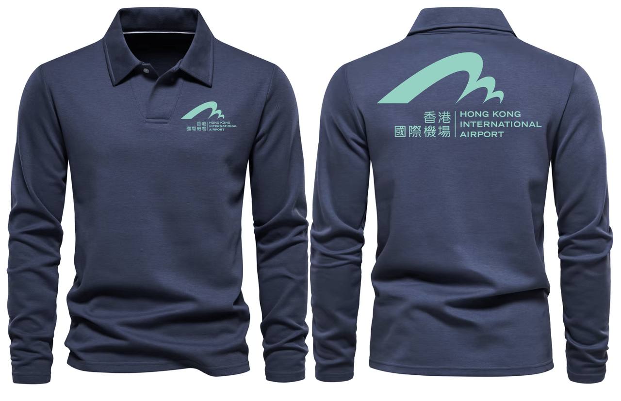 HONGKONK AIRPORT LONG SLEEVE  POLO