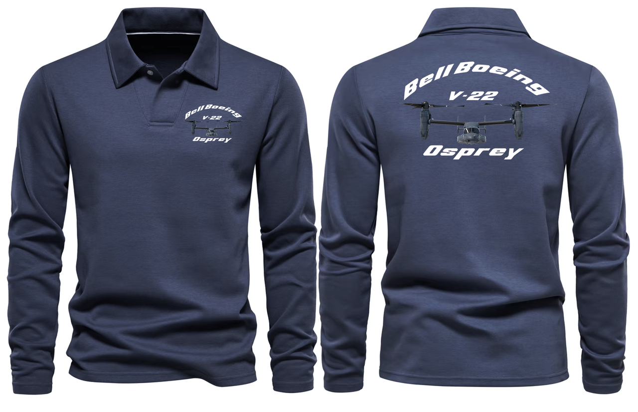 BOEING BELL V22 LONG SLEEVE  POLO